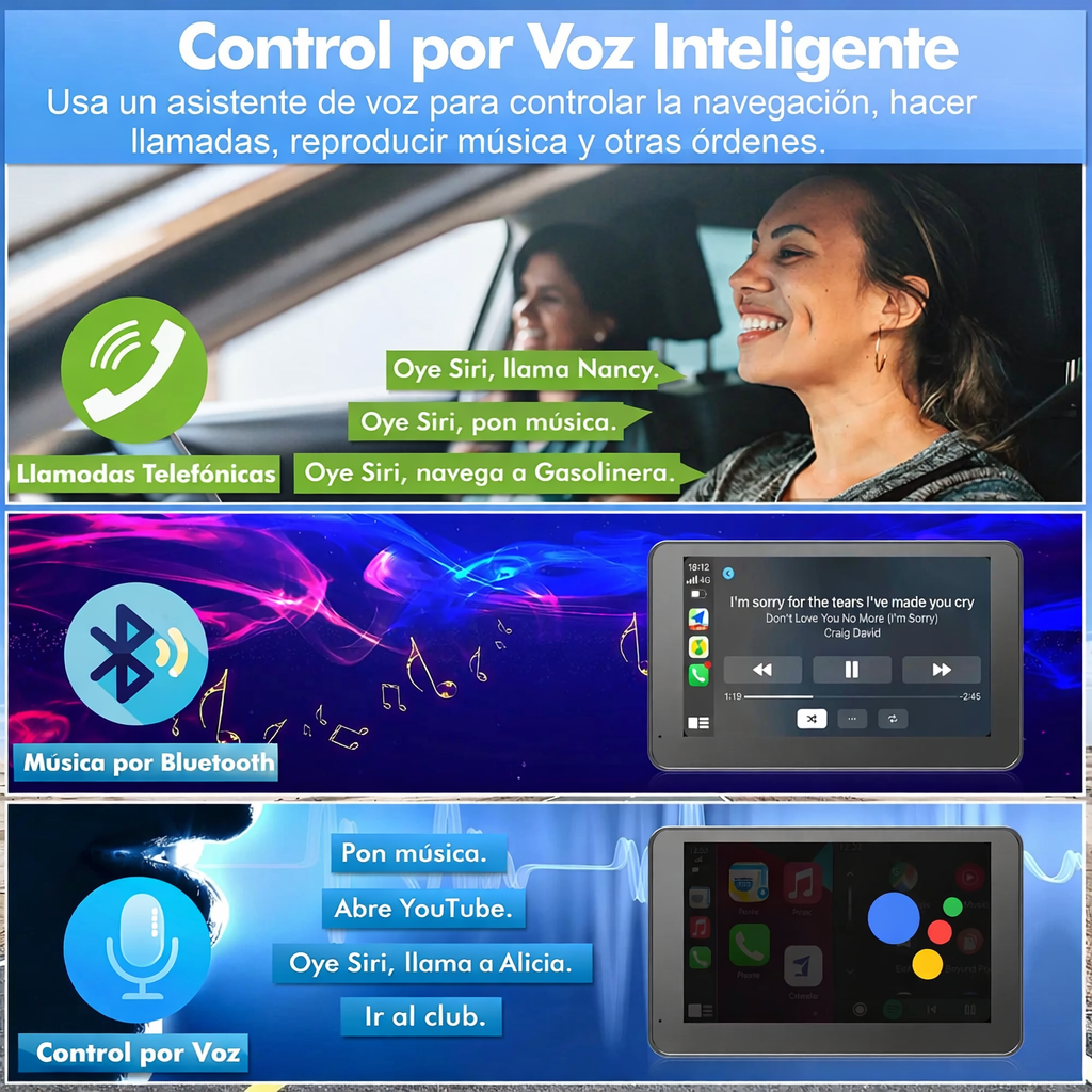 Pantalla inalámbrica para auto